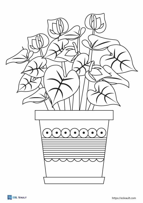 Free printable plant coloring pages