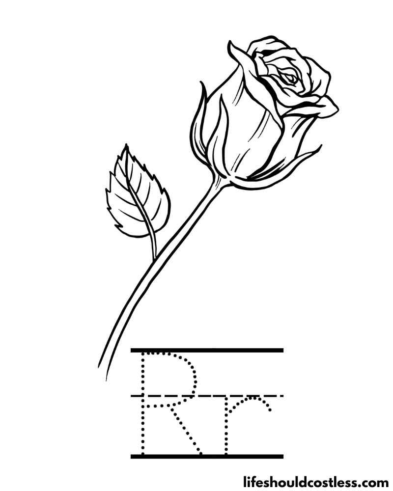 Rose coloring pages free printable pdf templates