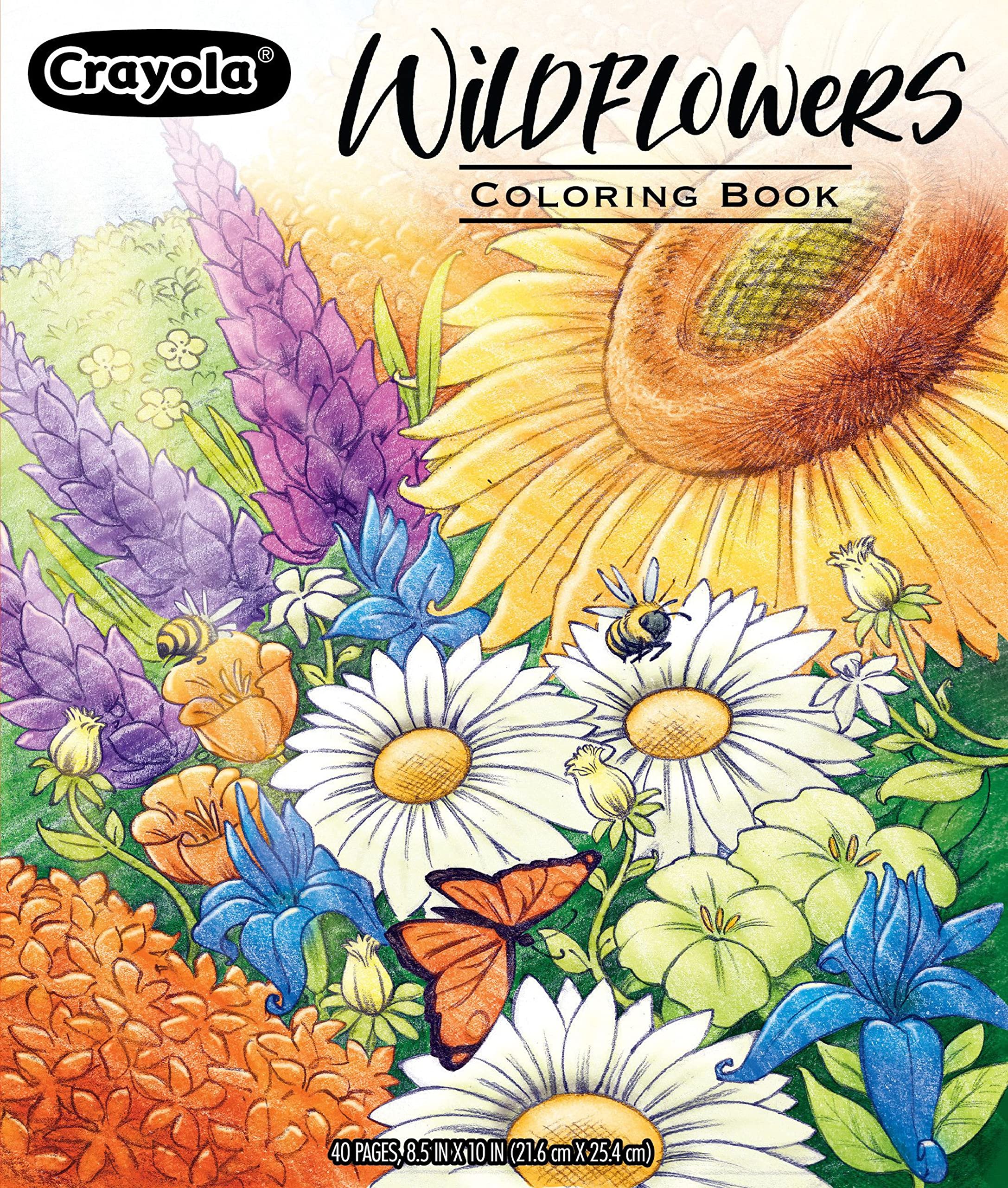 Crayola wildflower coloring book premium adult coloring pages gift toys games