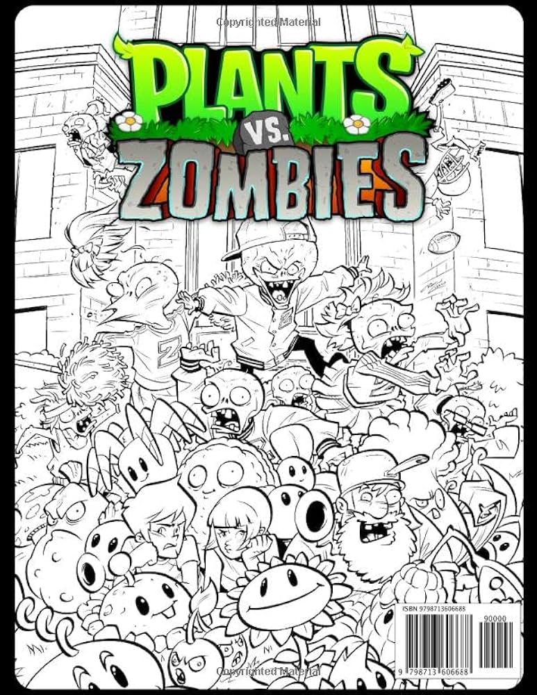 Plants vs zombies loring book for kids high