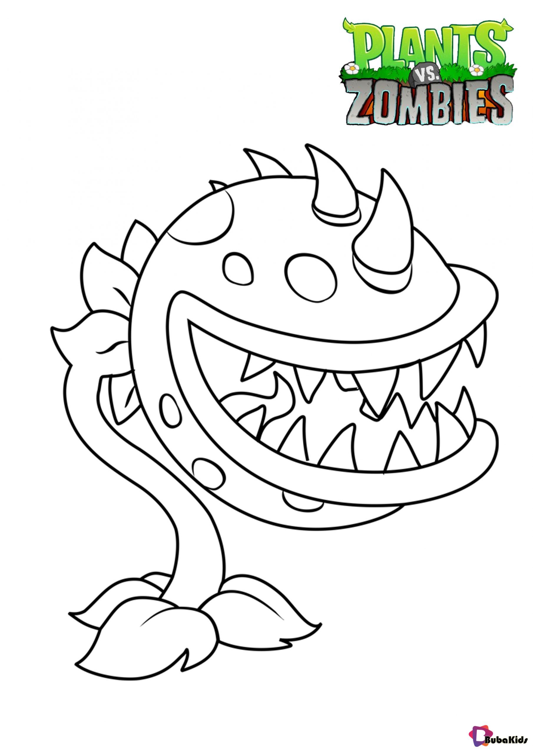 Plants vs zombies chomper coloring pages collection of cartoon coloring pages for teenage printable that â coloring pages coloring book pages plants vs zombies