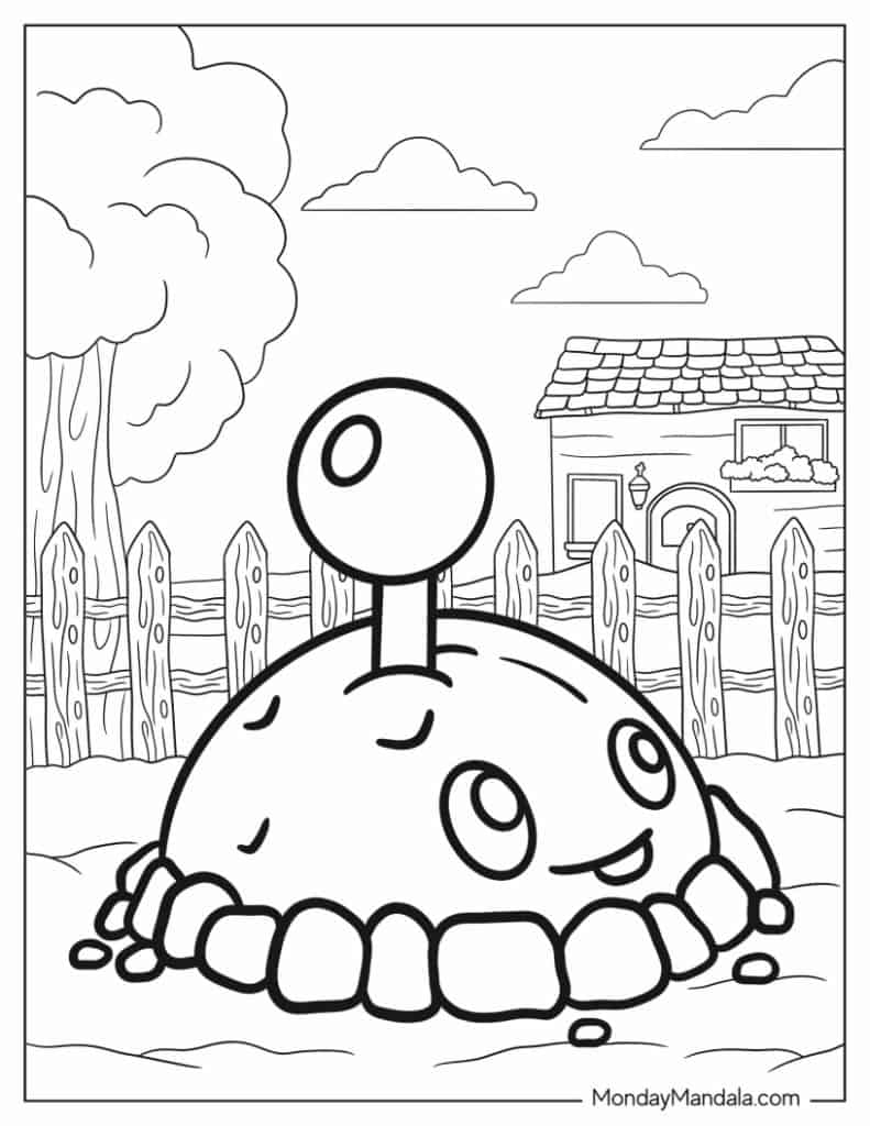 Plant vs zombies coloring pages free pdf printables