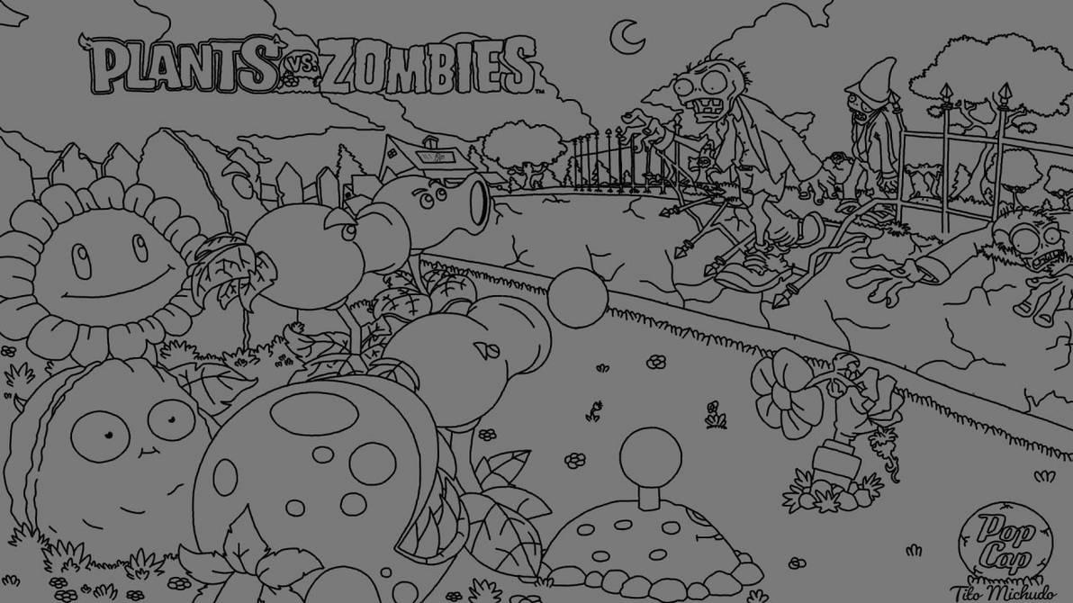 Plants vs zombies tittle screen recreated by titomichudo on