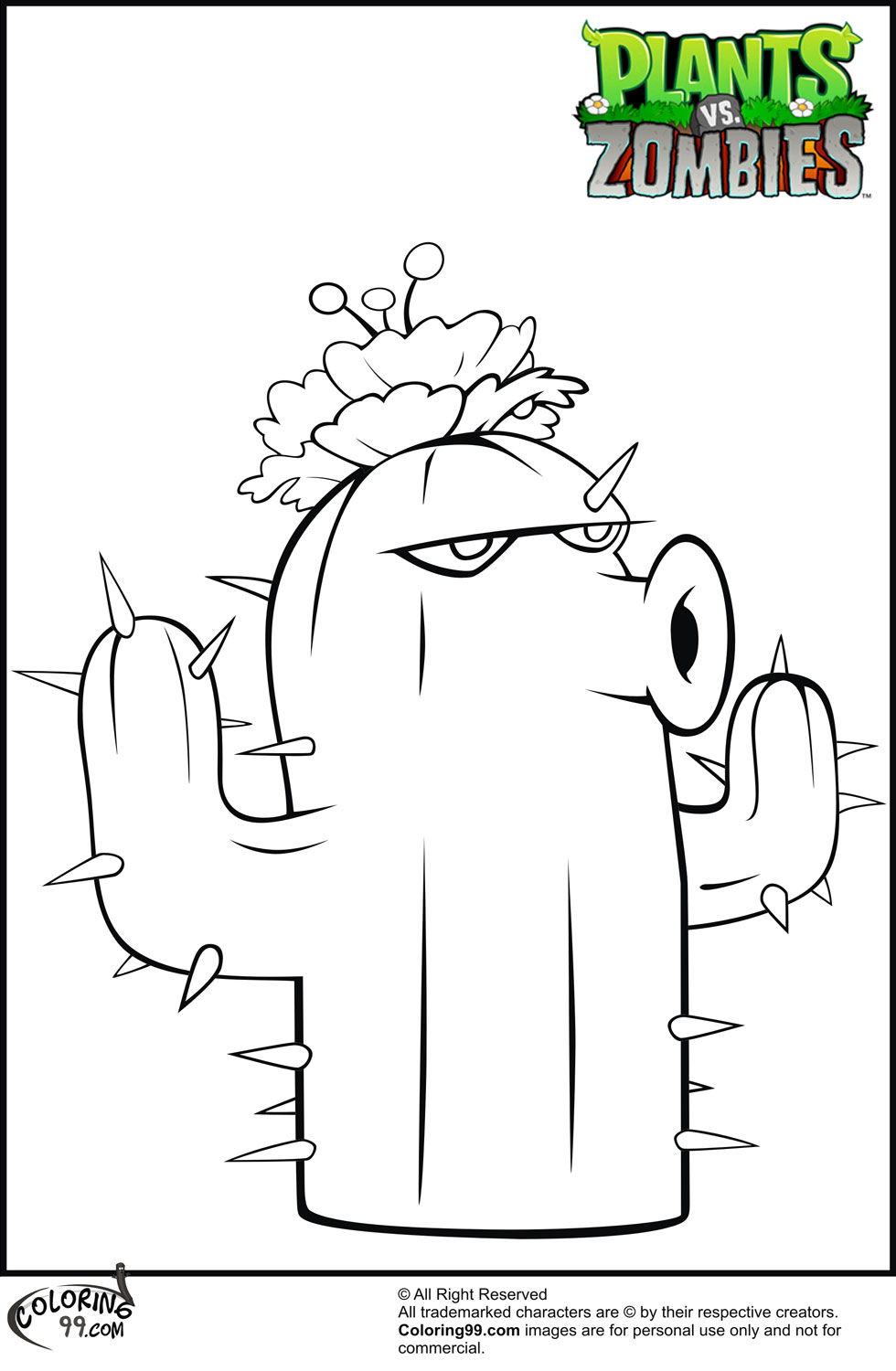 Plants vs zombies coloring pages team colors