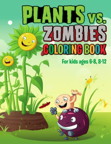 Plants vs zombies coloring book for kids and adults fun educational zombies and plants children coloring pages for kids girls boys age