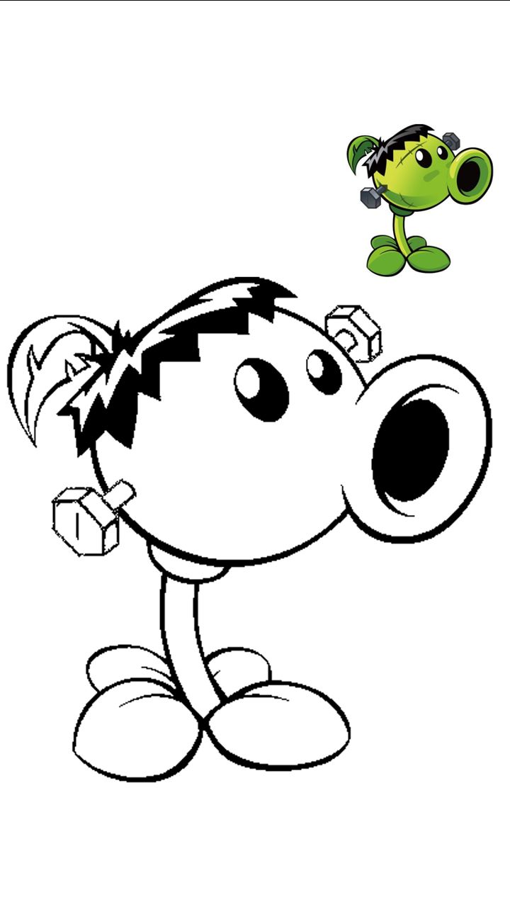 Plants vs zombies plant zombie super mario coloring pages plants vs zombies