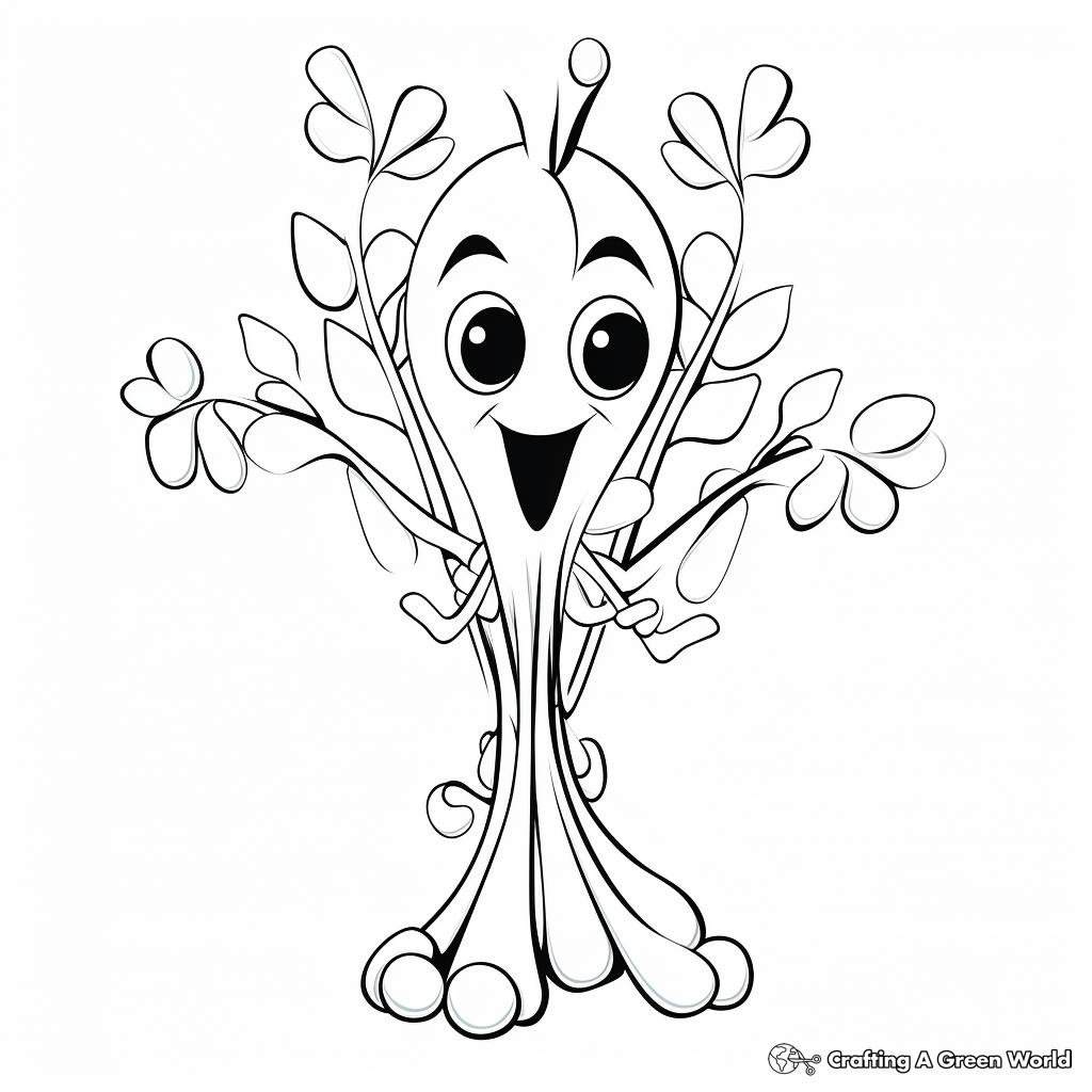 Peas coloring pages