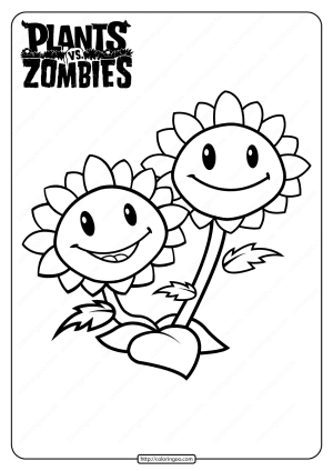 Plants vs zombies coloring pages