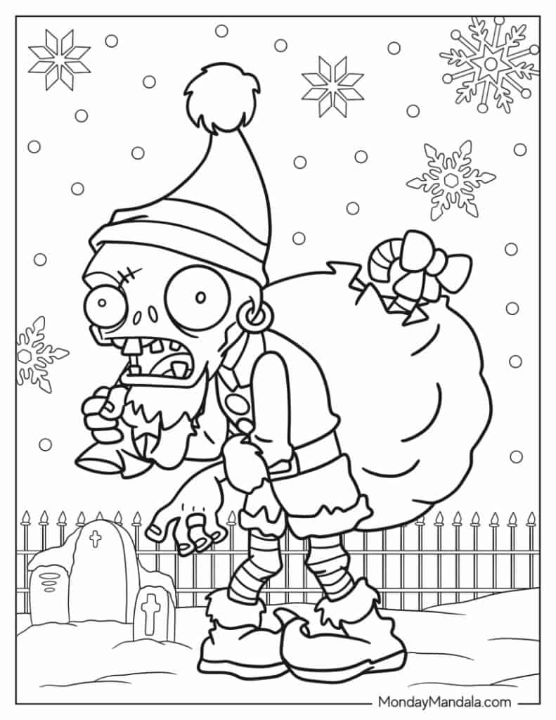 Plant vs zombies coloring pages free pdf printables