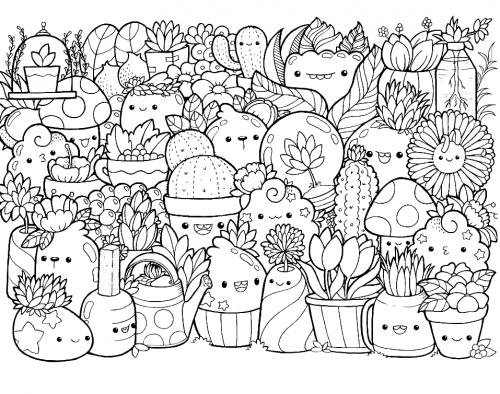 Cute flowers coloring pages turkau doodle coloring coloring book art doodle art flowers