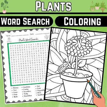 Plants activities word search