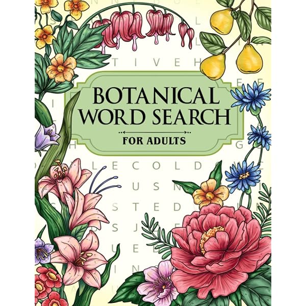 Botanical word search puzzles for adults of beautiful plants flowers fruits and more to relax and have fun publishing kytefox books