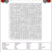 Flowering plants word search