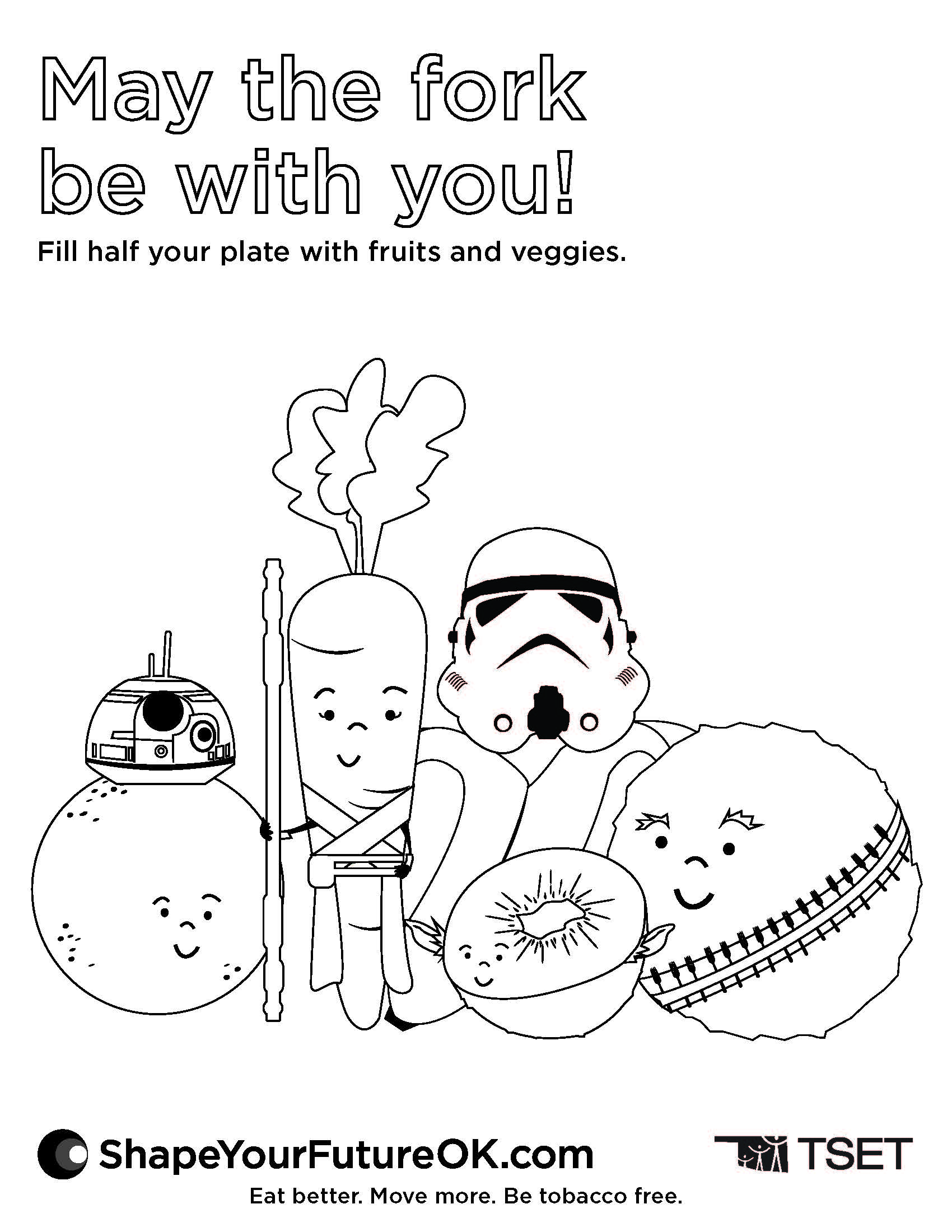 Star wars coloring page shape your future