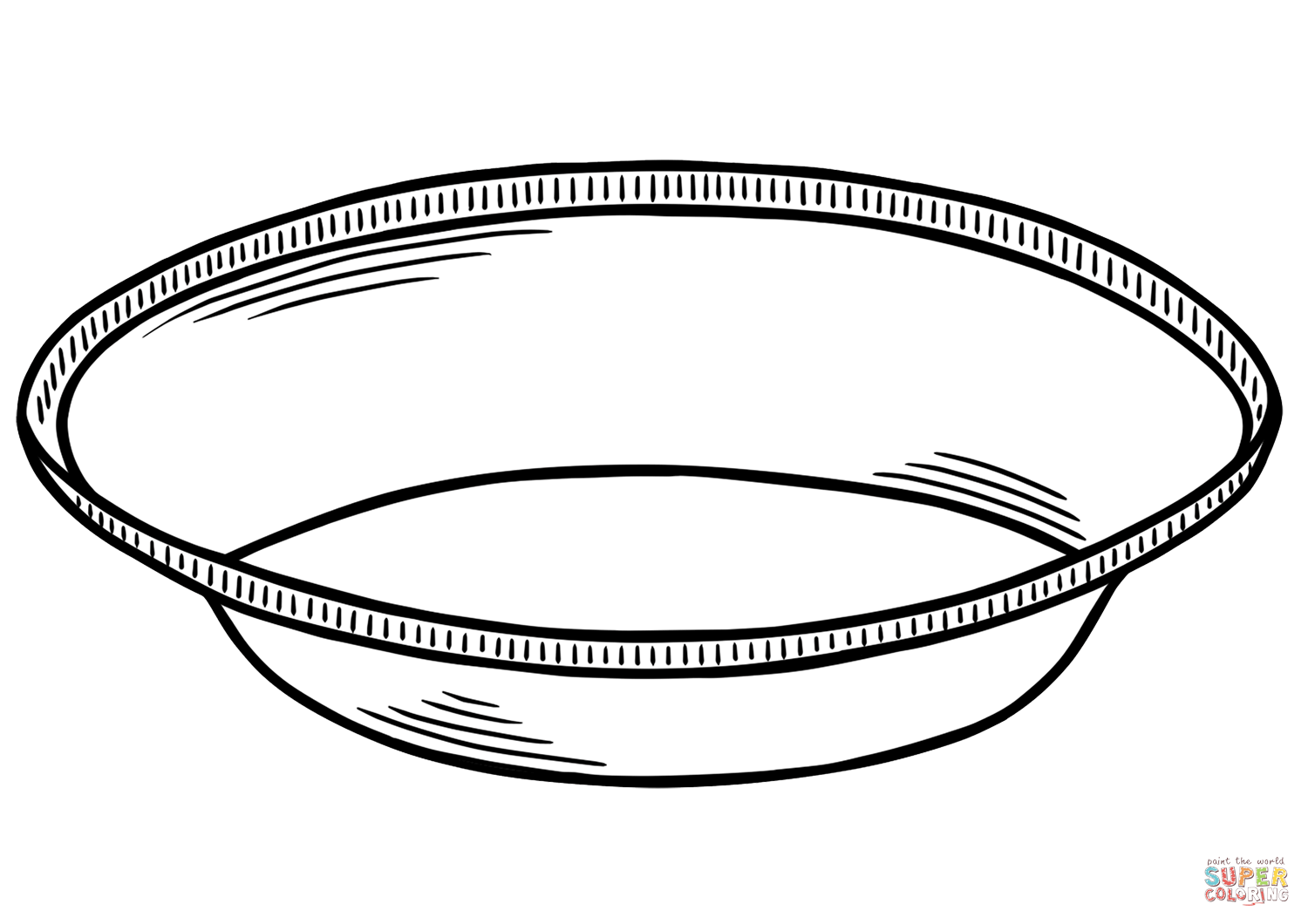 Soup plate coloring page free printable coloring pages