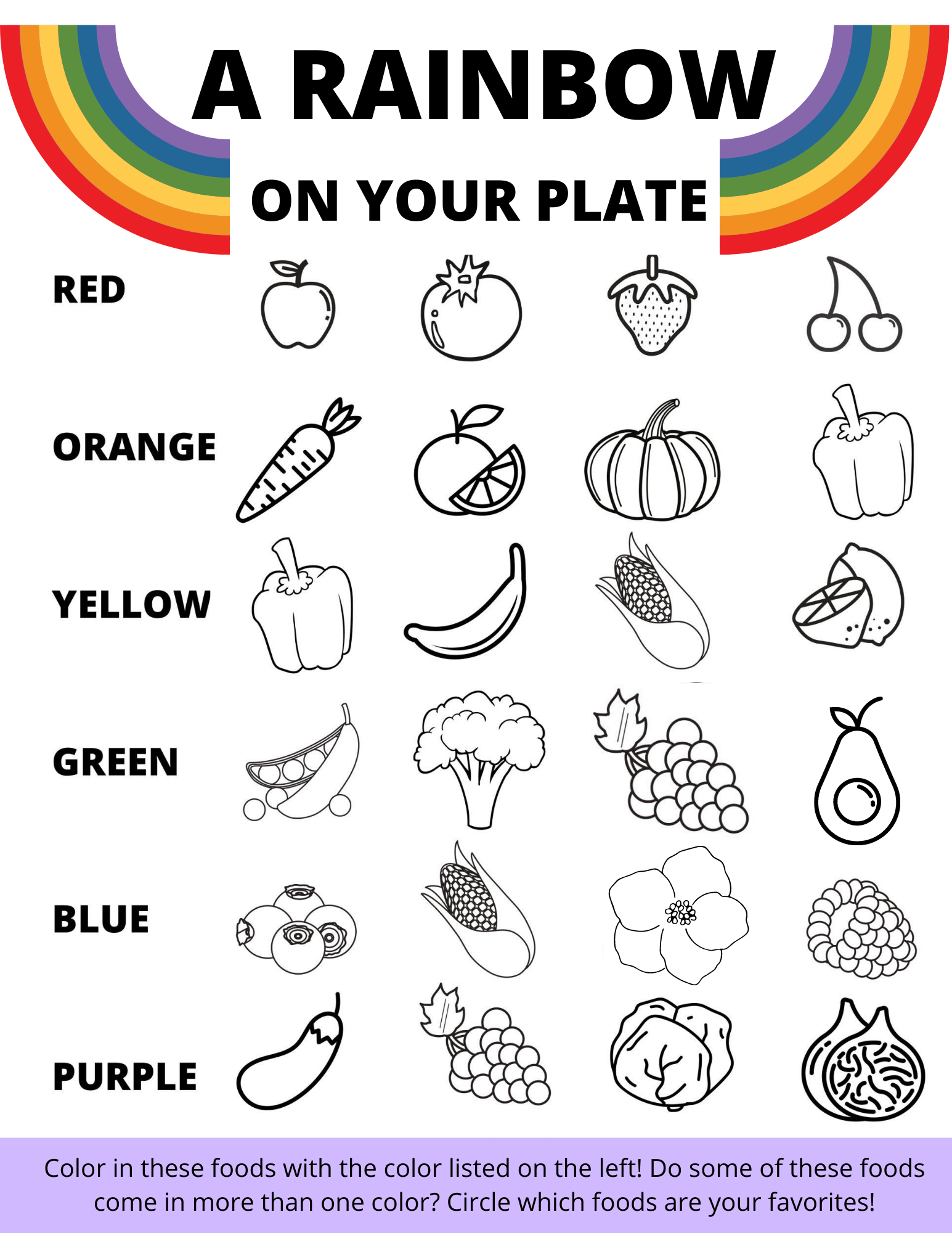 A rainbow on your plate