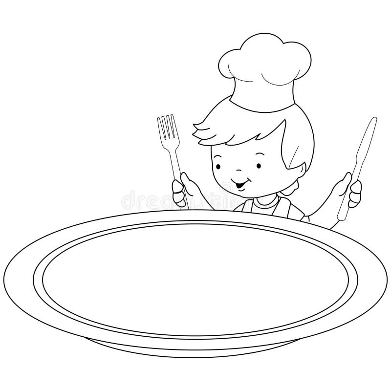 Empty plate coloring page stock illustrations â empty plate coloring page stock illustrations vectors clipart