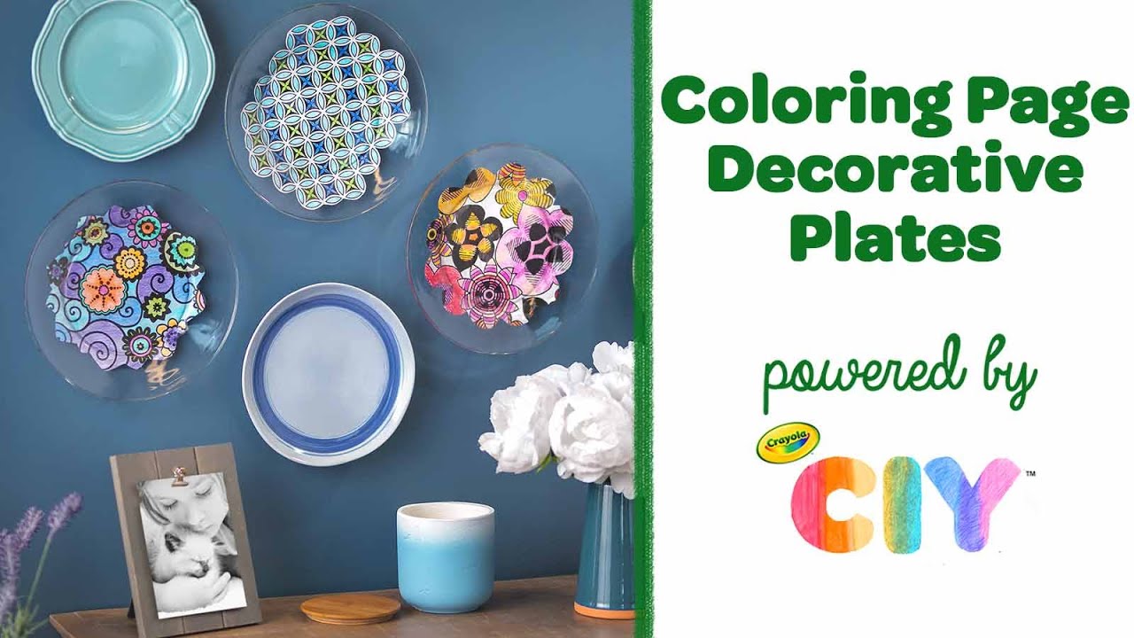 Diy decoupage wall decorative plates crafts ciy diy crafts for kids and adults