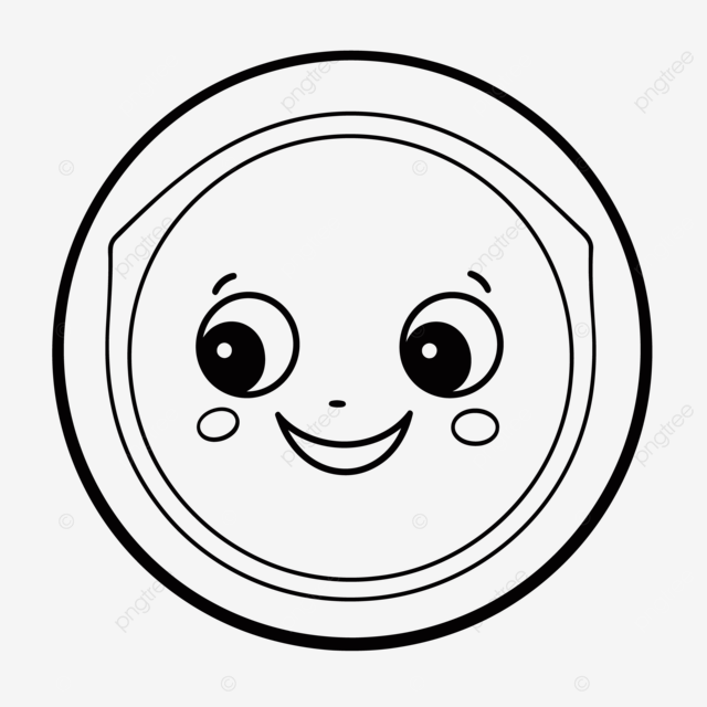 Fun face in a plate coloring pages free printable clipart for kids outline sketch drawing vector plate drawing plate outline plate sketch png and vector with transparent background for free download