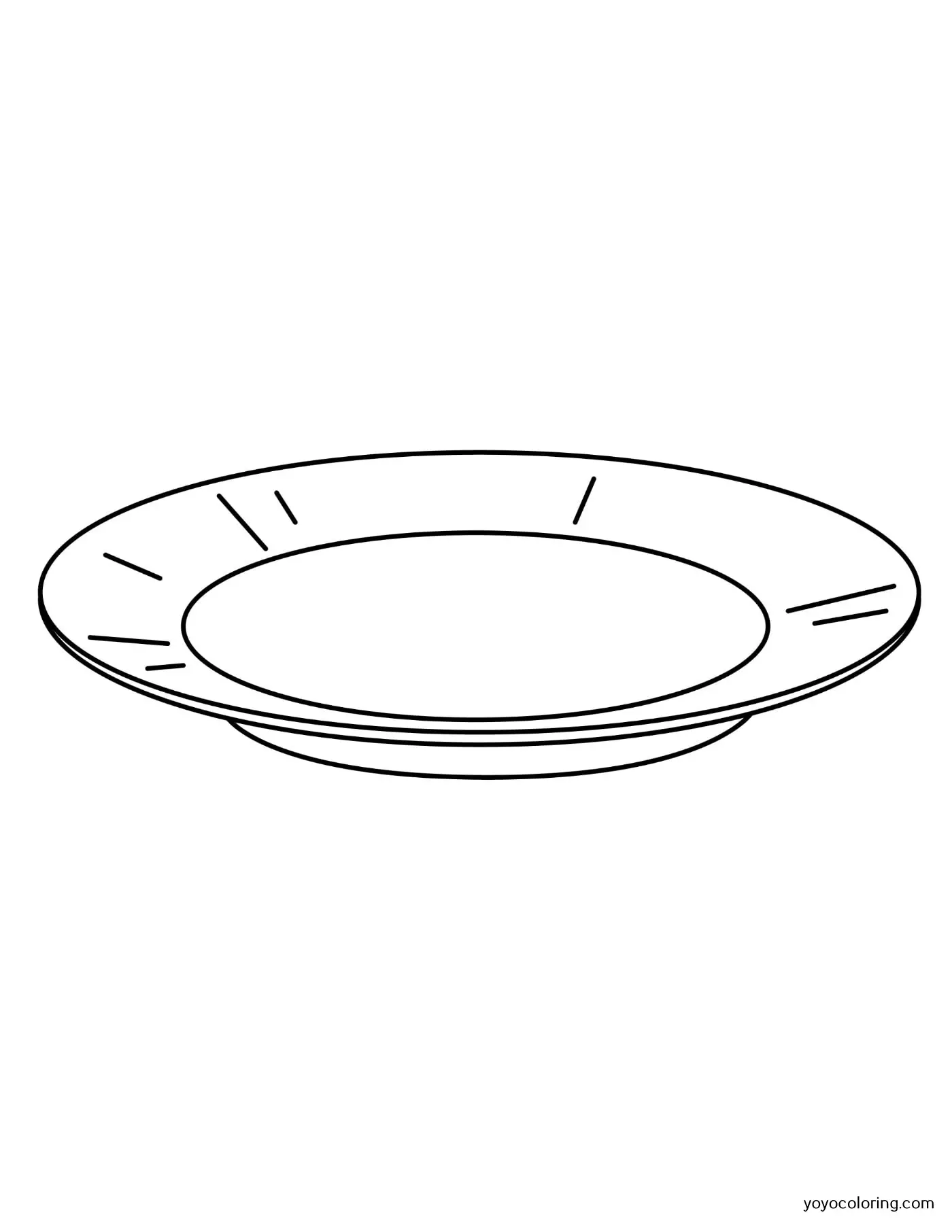Plate coloring pages á printable painting template