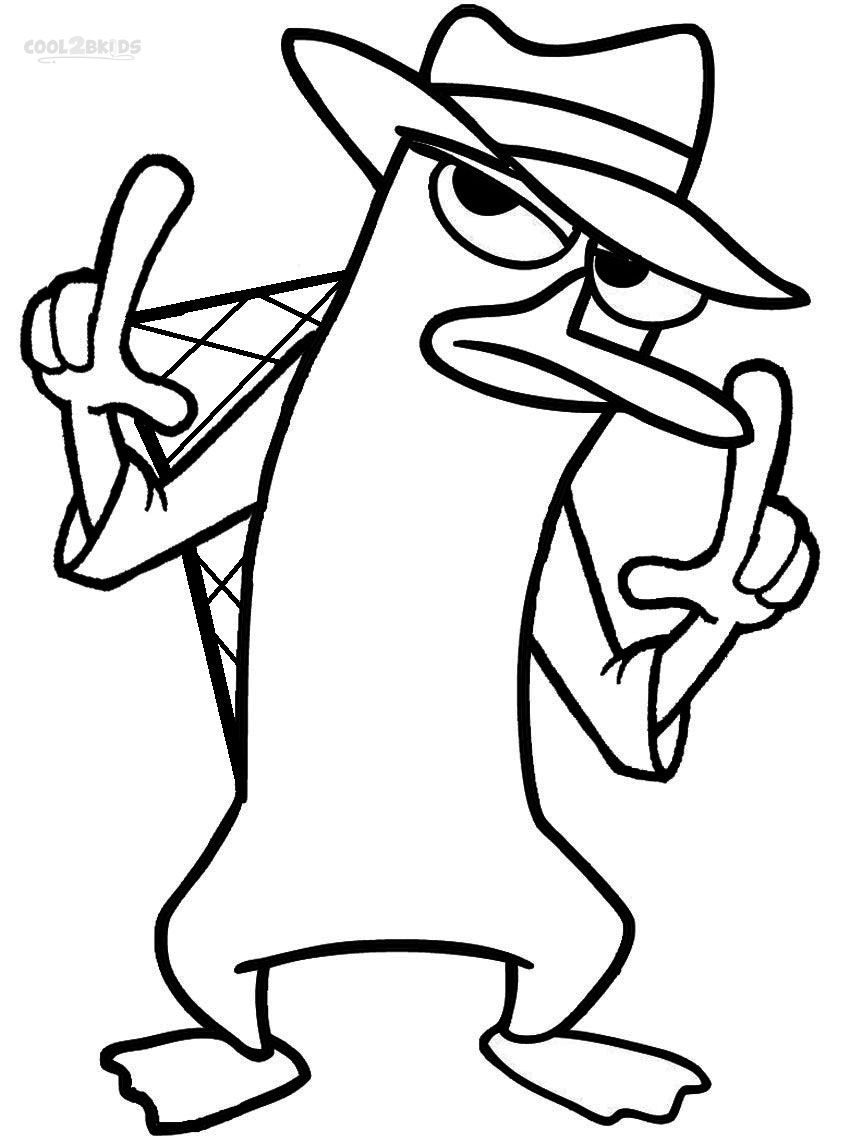 Printable perry the platypus coloring pages for kids coolbkids disney coloring pages perry the platypus coloring pages for kids