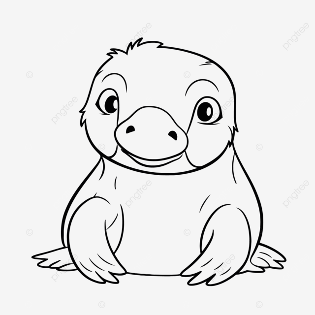 Cartoon baby walrus coloring pages outline sketch drawing vector platypus drawing platypus outline platypus sketch png and vector with transparent background for free download