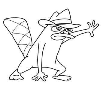 How to draw perry the platypus agent p from phineas and ferb for kids step by step drawing lesson