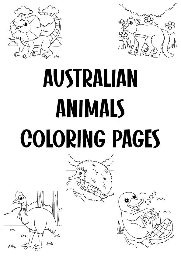 Free pdf australian animals coloring pages