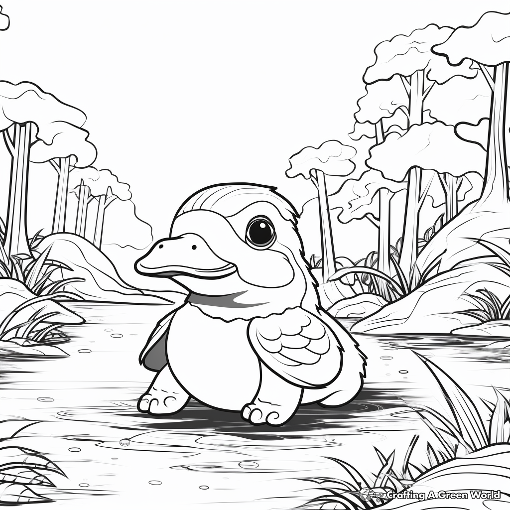 Platypus coloring pages