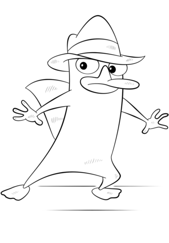 Perry the platypus coloring pages free coloring pages