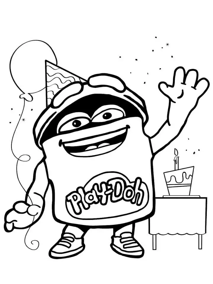 Play doh coloring page