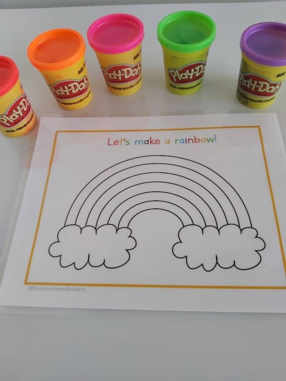 Playdough mats play dough toddler activity preschool counting busy book montessori special needs hands on coloring pages