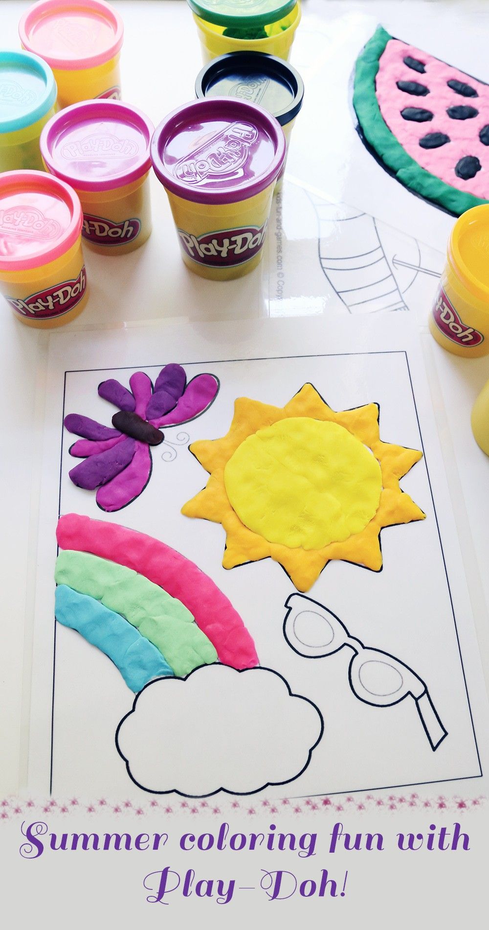 Summer coloring fun with play