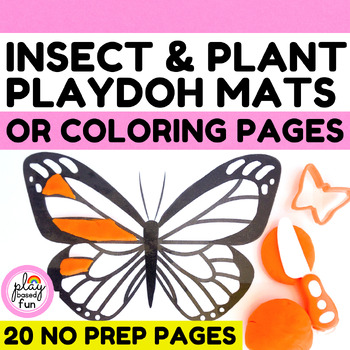 Summer playdough mats coloring pages playdoh mats sensory play bugs plants