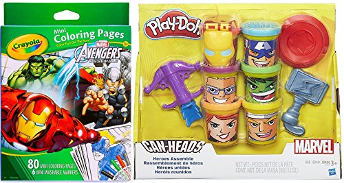 Buy crayola marvel avengers mini coloring pages amp magic marker set set amp play