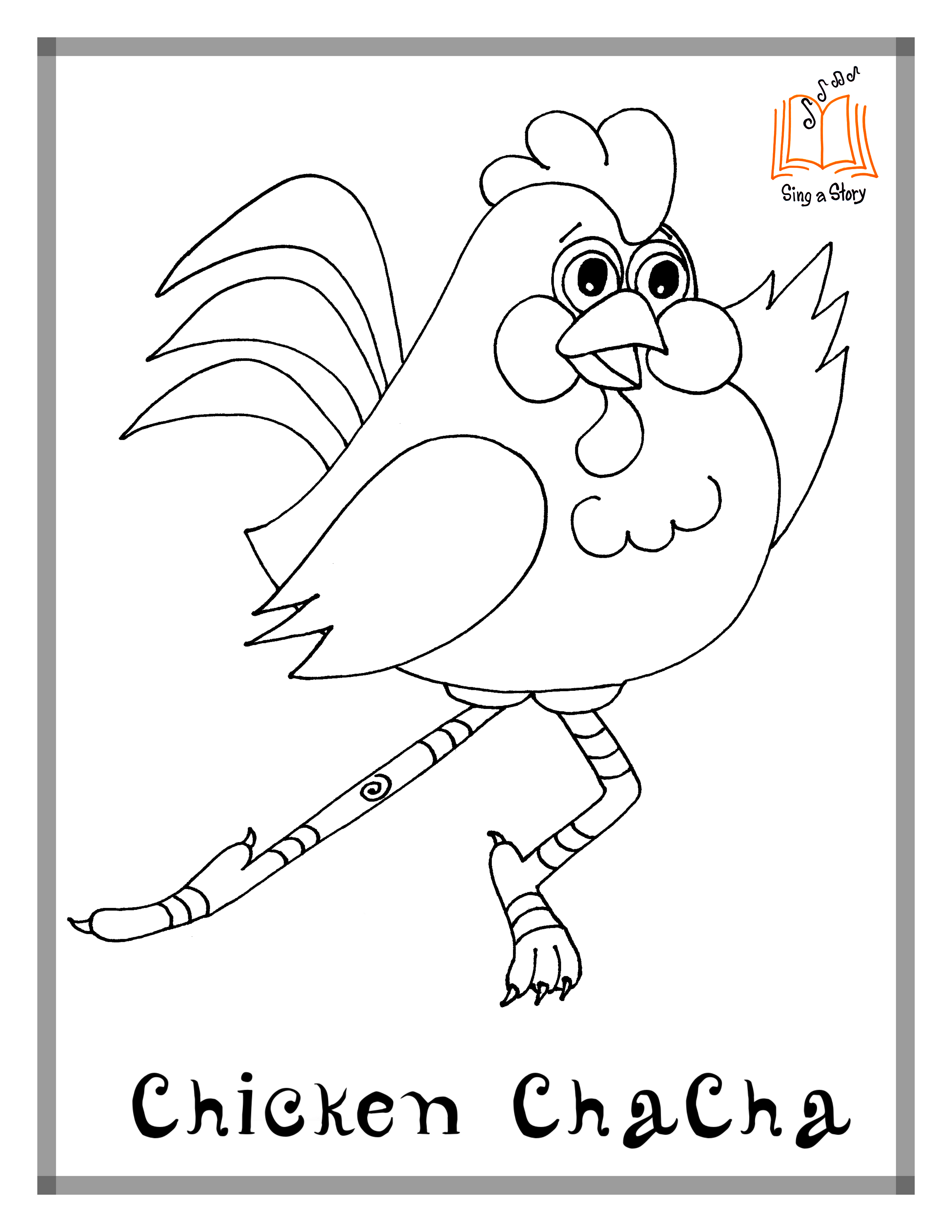 Hippo hula coloring pages