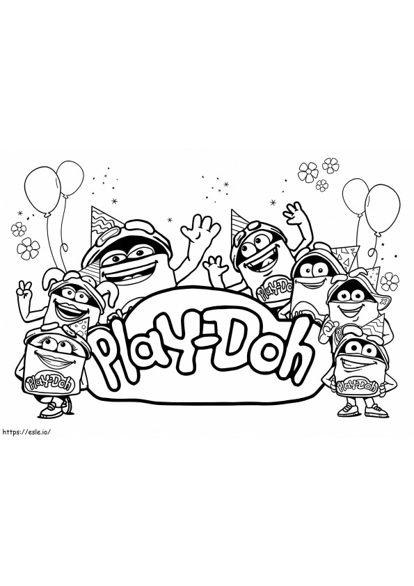 Play doh coloring pages