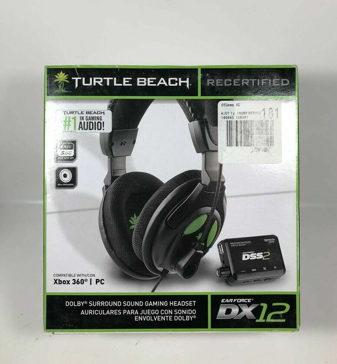 Turtle beach ear force dx blackgreen headband headsets