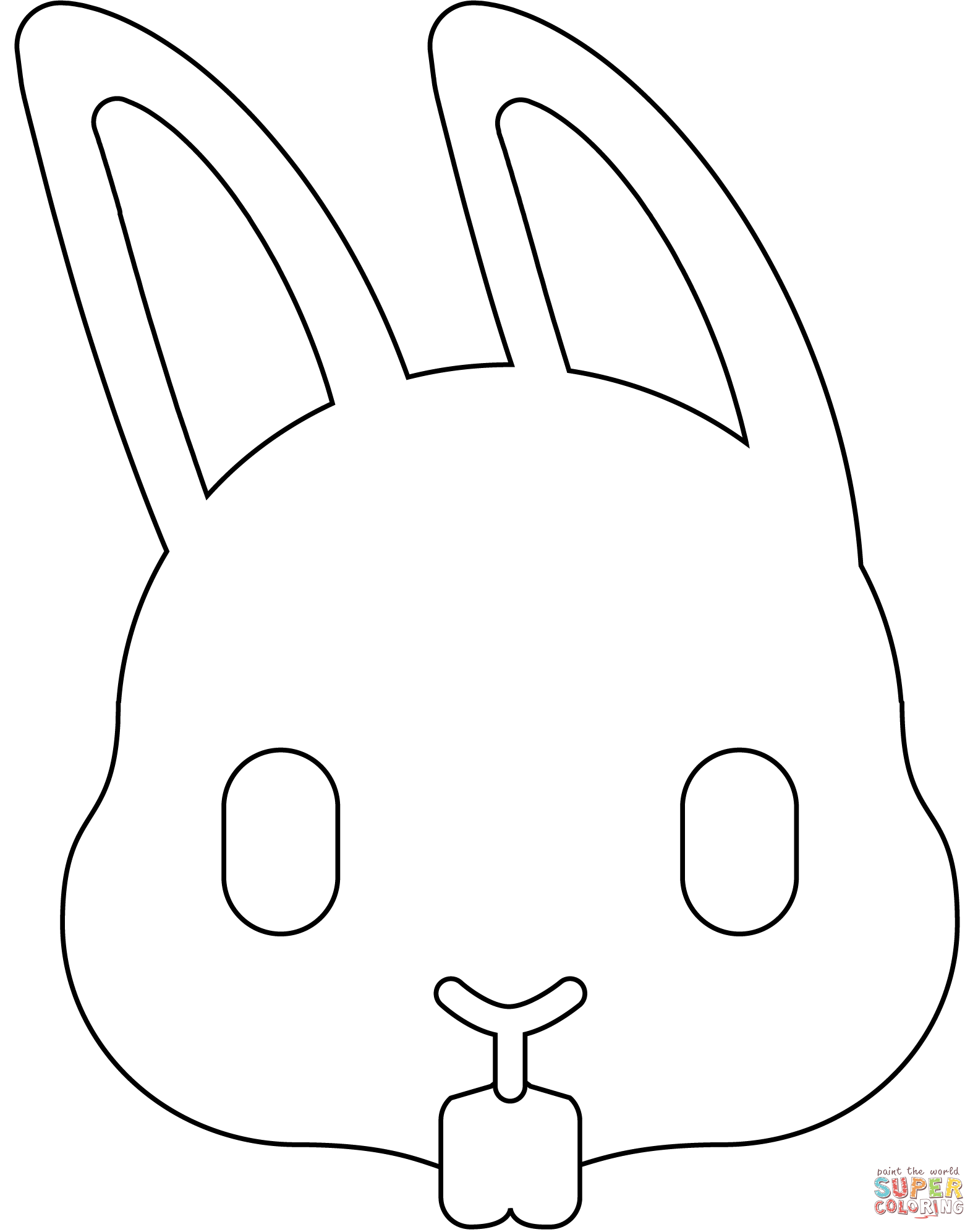 Bunny emoji coloring page free printable coloring pages