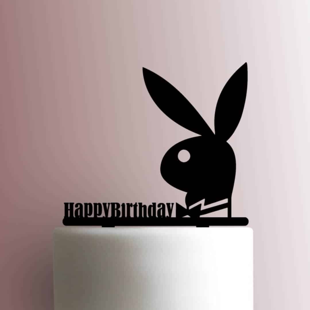 Playboy bunny with bowtie happy birthday