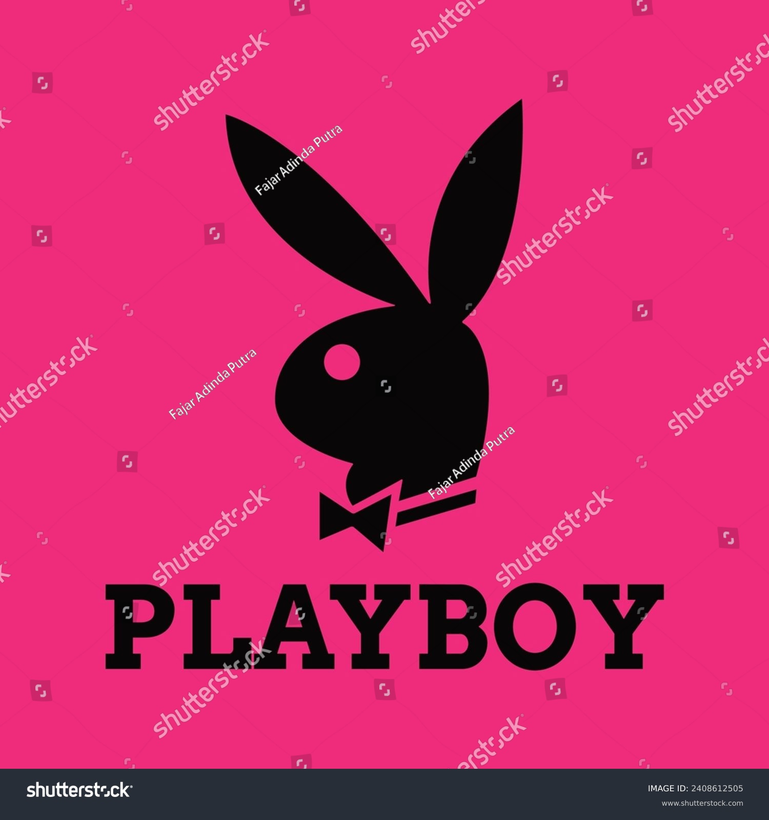 Playboy bunny logo over royalty