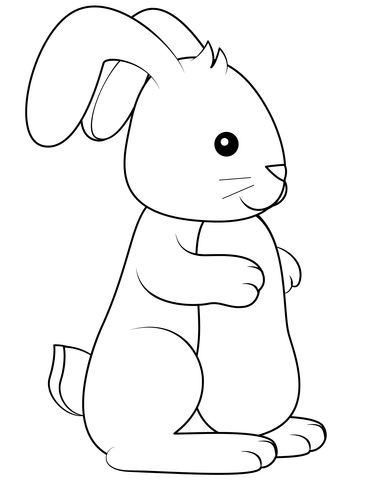 Bunny coloring page free printable coloring pages