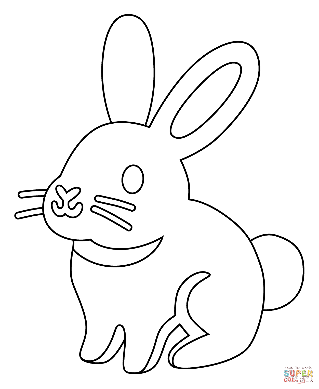 Rabbit emoji coloring page free printable coloring pages