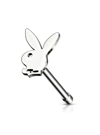 Playboy bunny stud nose ring