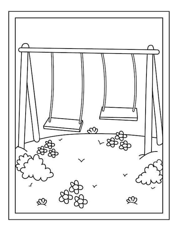 Playground printable coloring pages