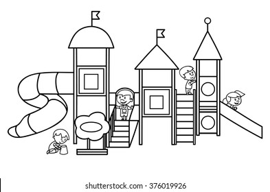 Playground colouring book images stock photos d objects vectors