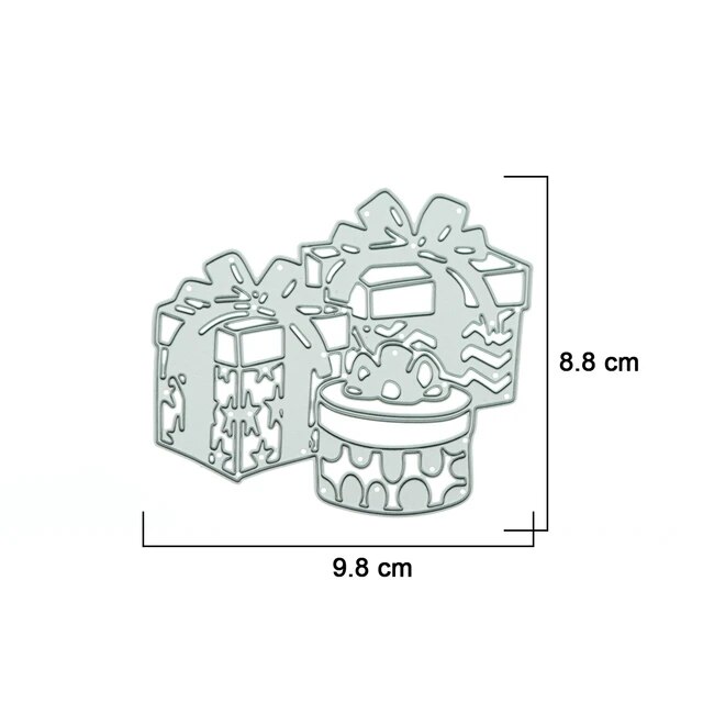 Etal die cutter a stack of present gift box pattern for diy eory card paper punch stencil decorative cutting scrapbooking