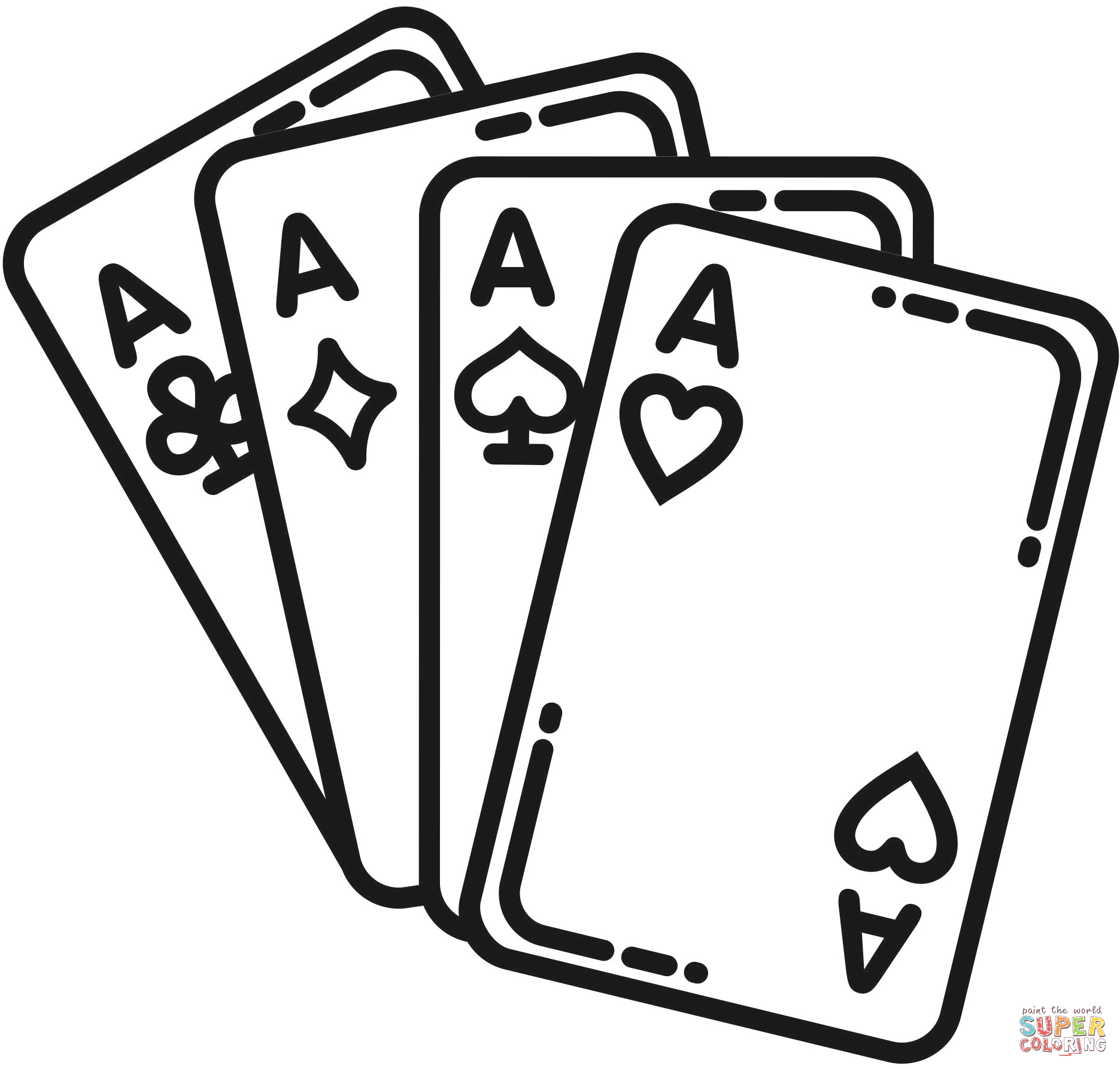 Deck of cards coloring page free printable coloring pages