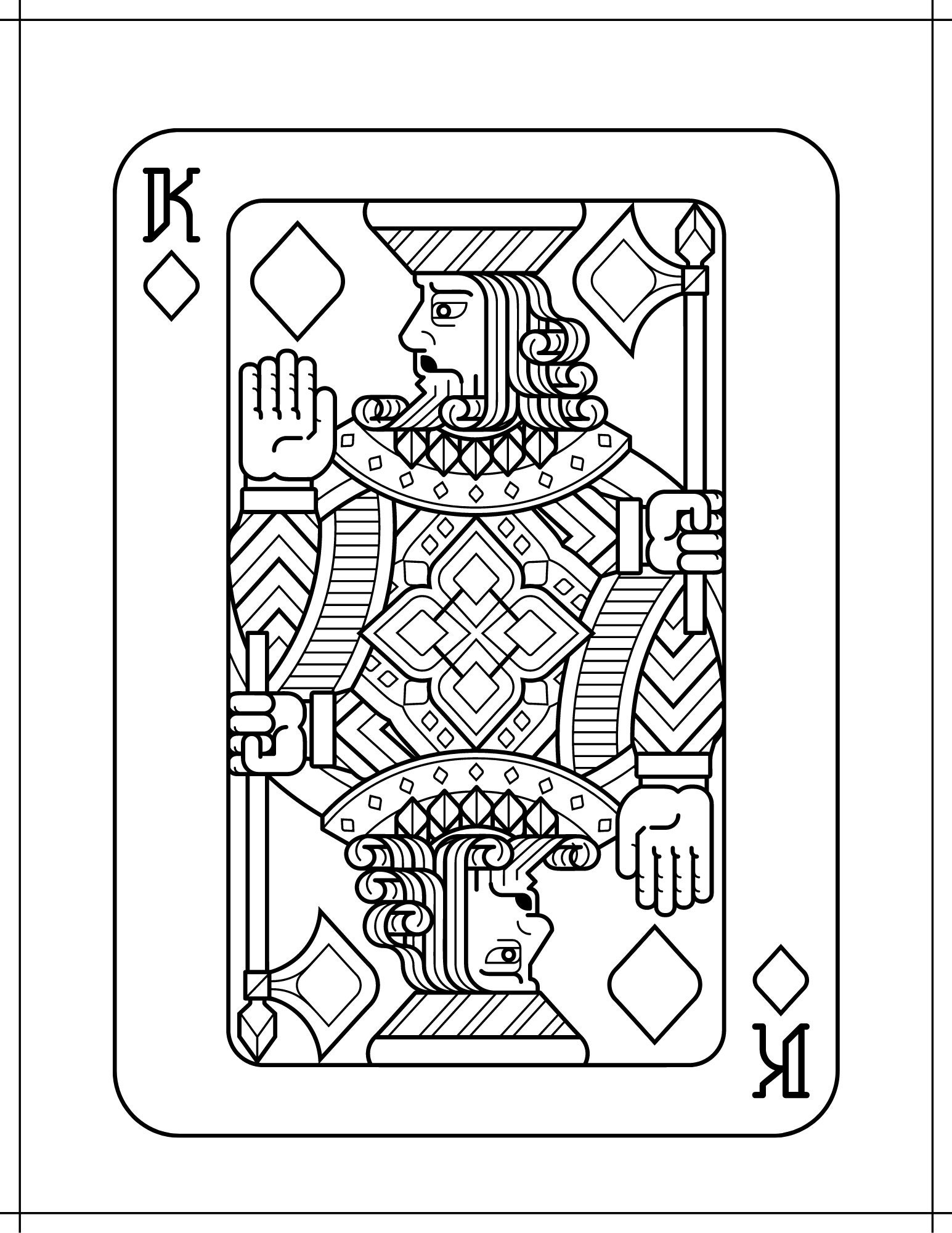 Face cards coloring pages plusface cards to colorplaying cardscard games for kids instant download