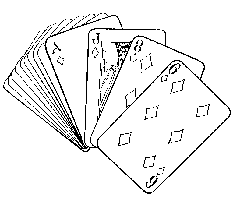 Bridge players coloring book